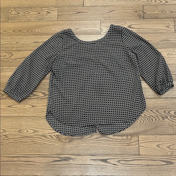 Pleione Black and White Patterned Blouse - Picture 2 of 5
